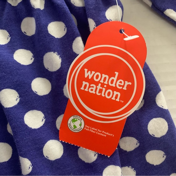 🍭3/$15 Wonder Nation Blue with White Polkadot Dress-18 months - Picture 4 of 14